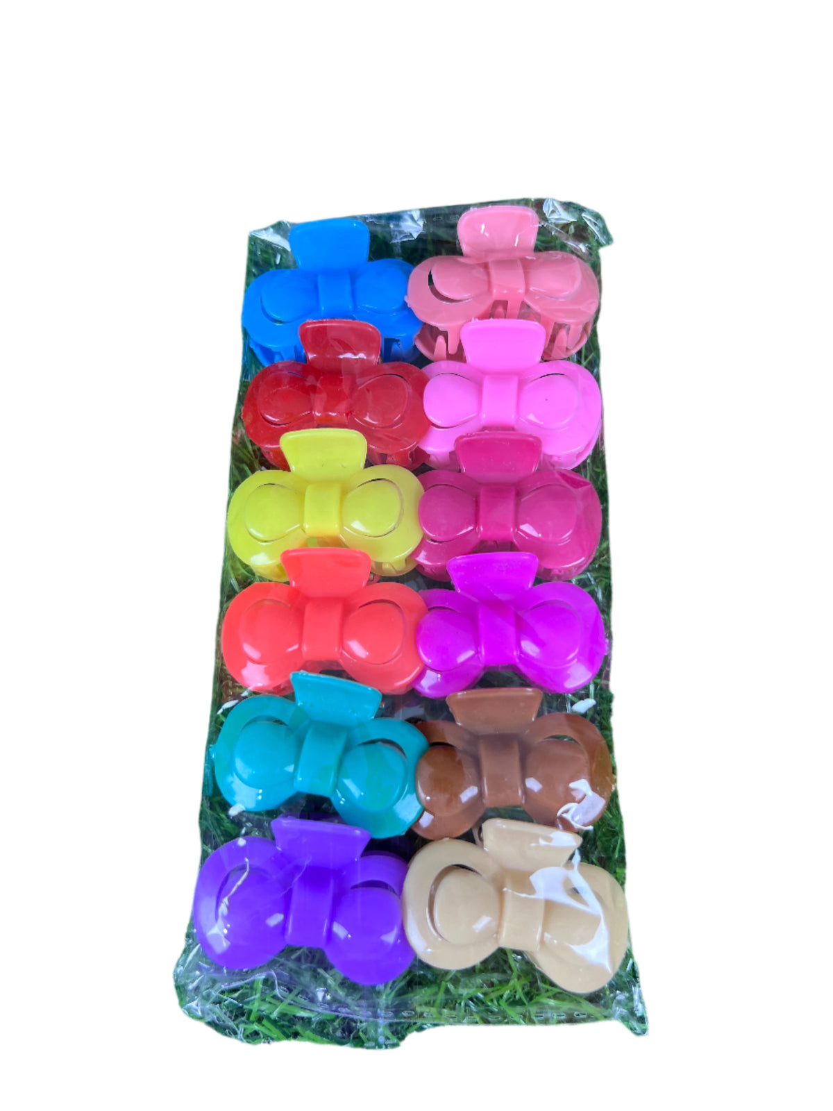 01 Packet | Multi color hair claws, 12 pieces in one packet