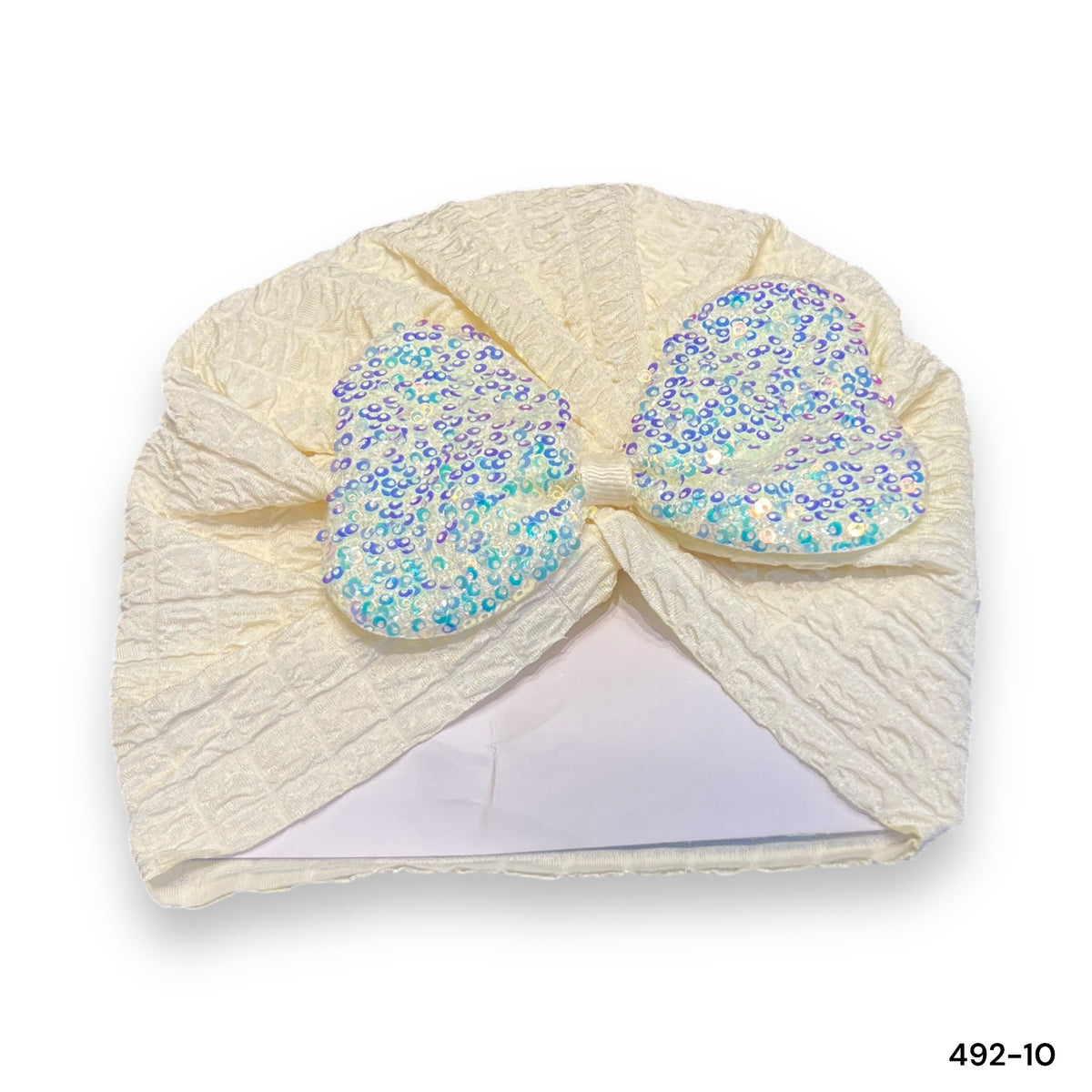 Premium Kids Glittery Bow Turban Cap