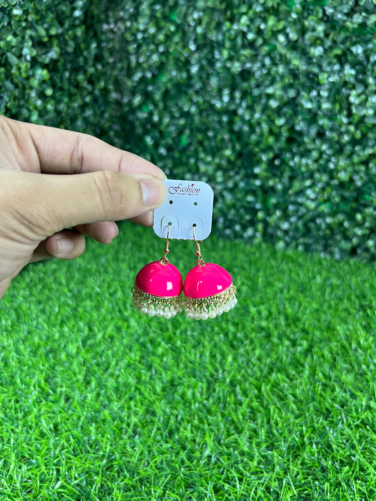 Jhumki Earrings with Pearl Drops