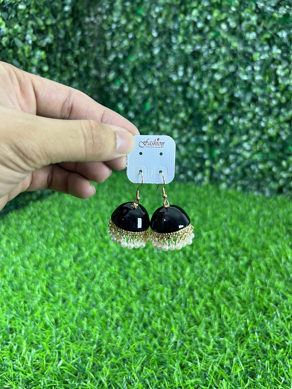 Jhumki Earrings with Pearl Drops