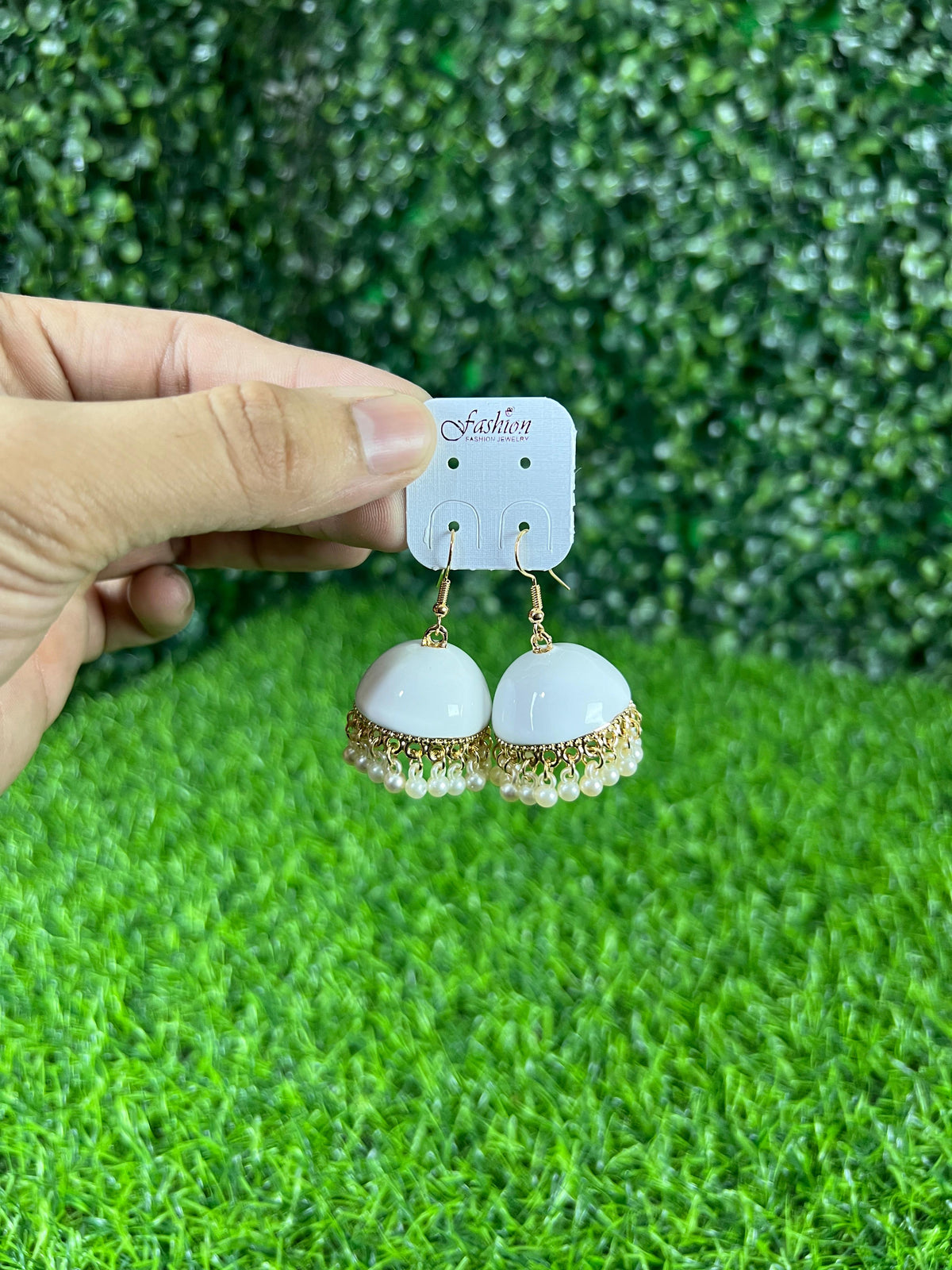 Jhumki Earrings with Pearl Drops