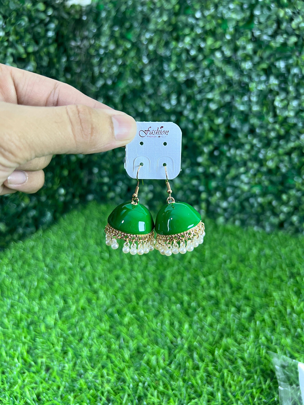 Jhumki Earrings with Pearl Drops