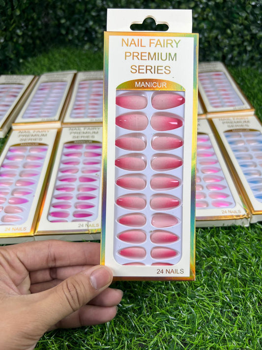 Box of 24 Fairy False Nails with Glue Stickers