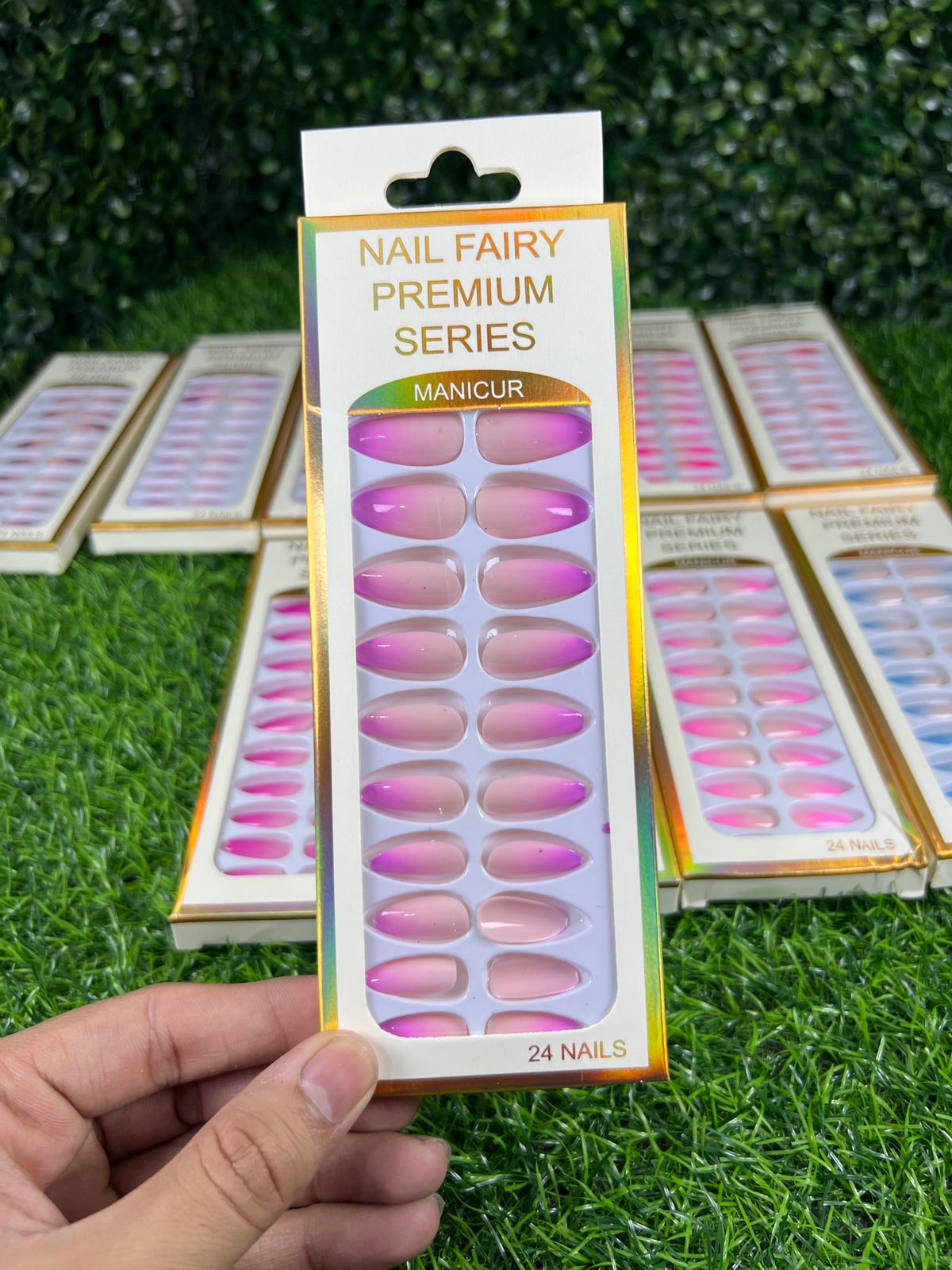Box of 24 Fairy False Nails with Glue Stickers
