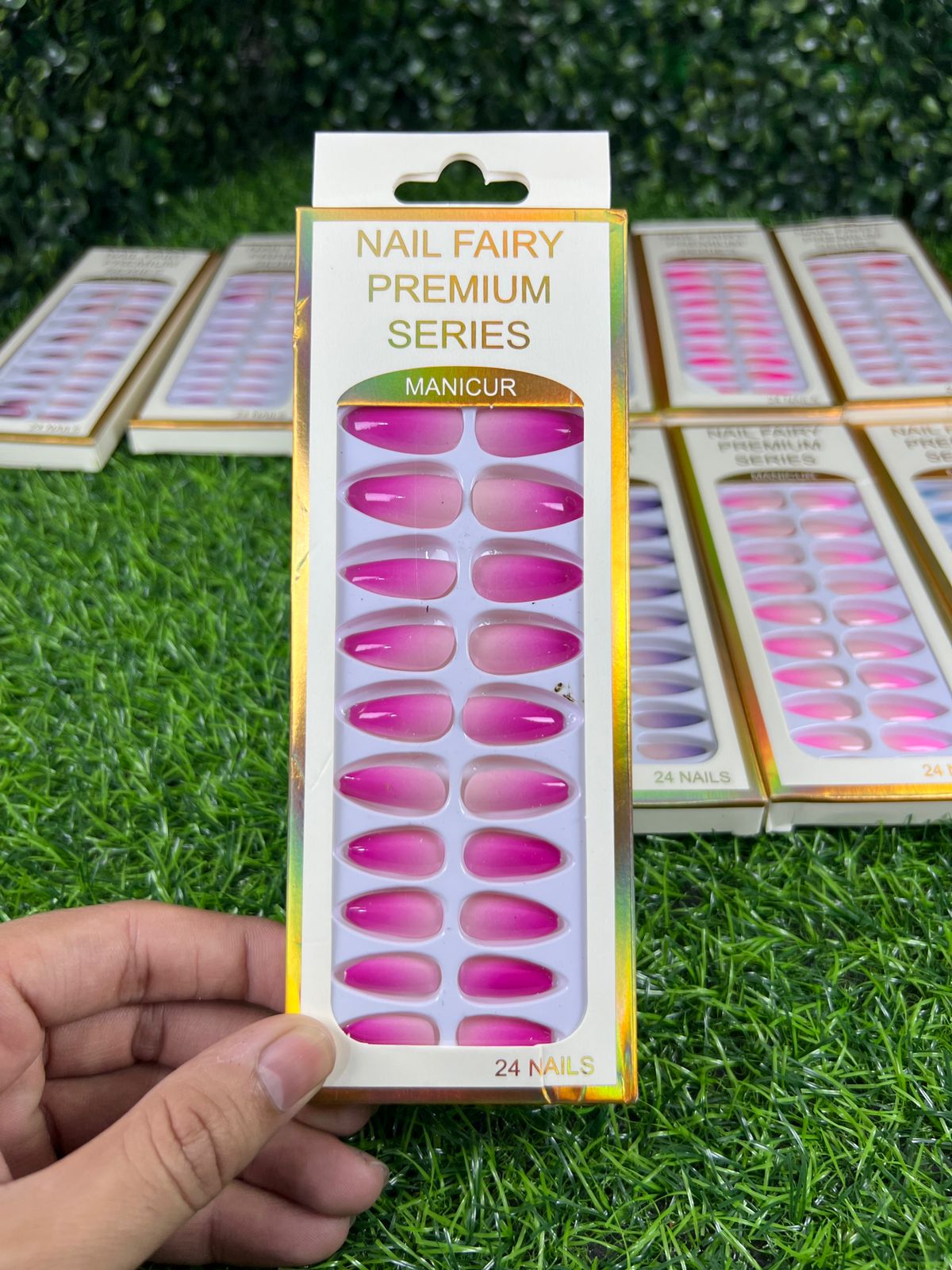 Box of 24 Fairy False Nails with Glue Stickers