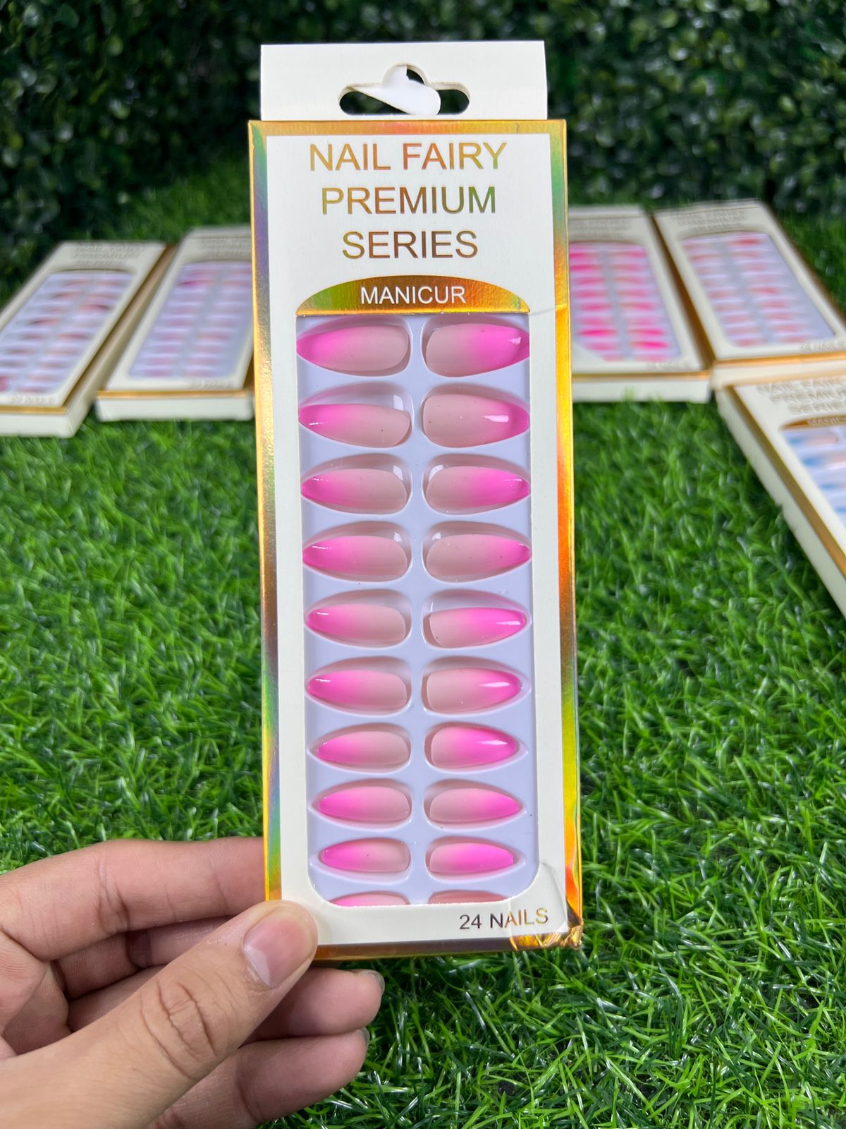 Box of 24 Fairy False Nails with Glue Stickers