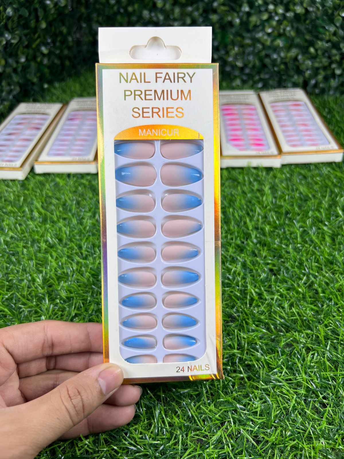 Box of 24 Fairy False Nails with Glue Stickers