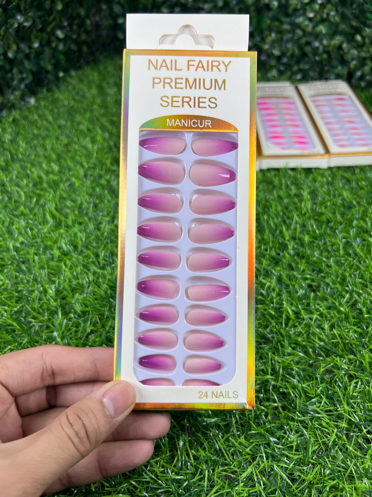 Box of 24 Fairy False Nails with Glue Stickers
