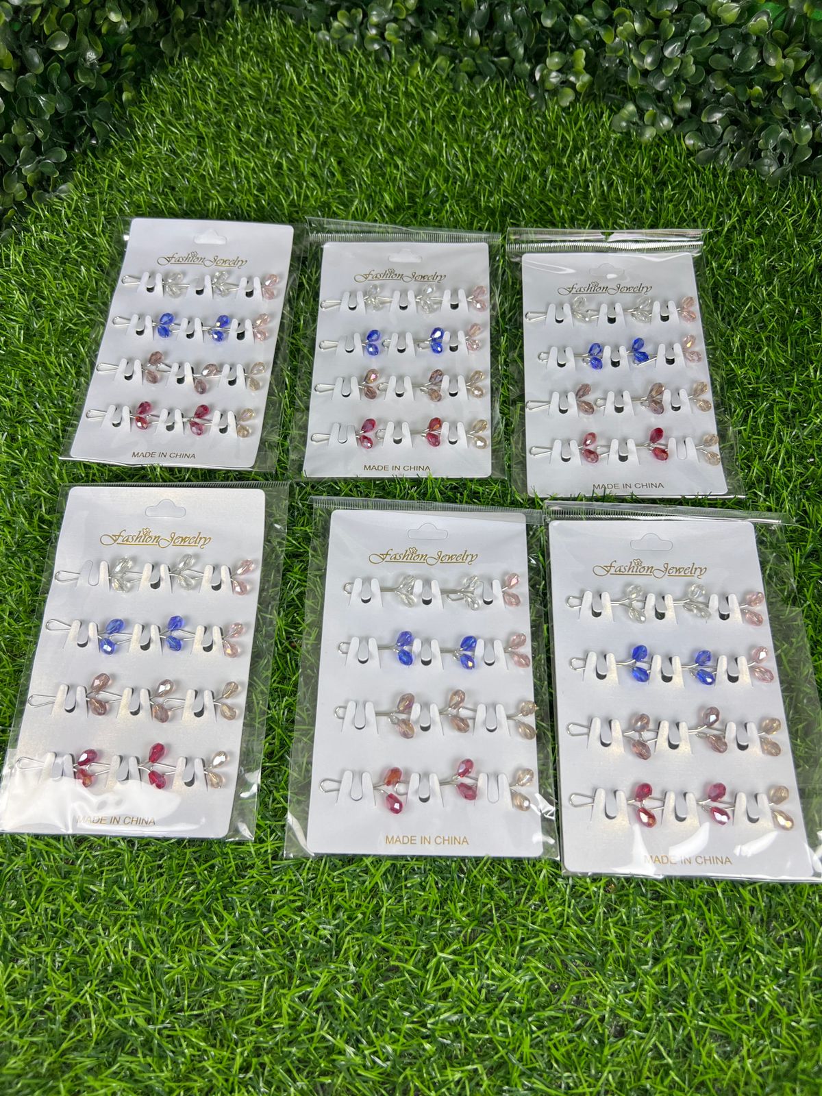 Pack of 12 Crystal Clip Pins for scarf hijab