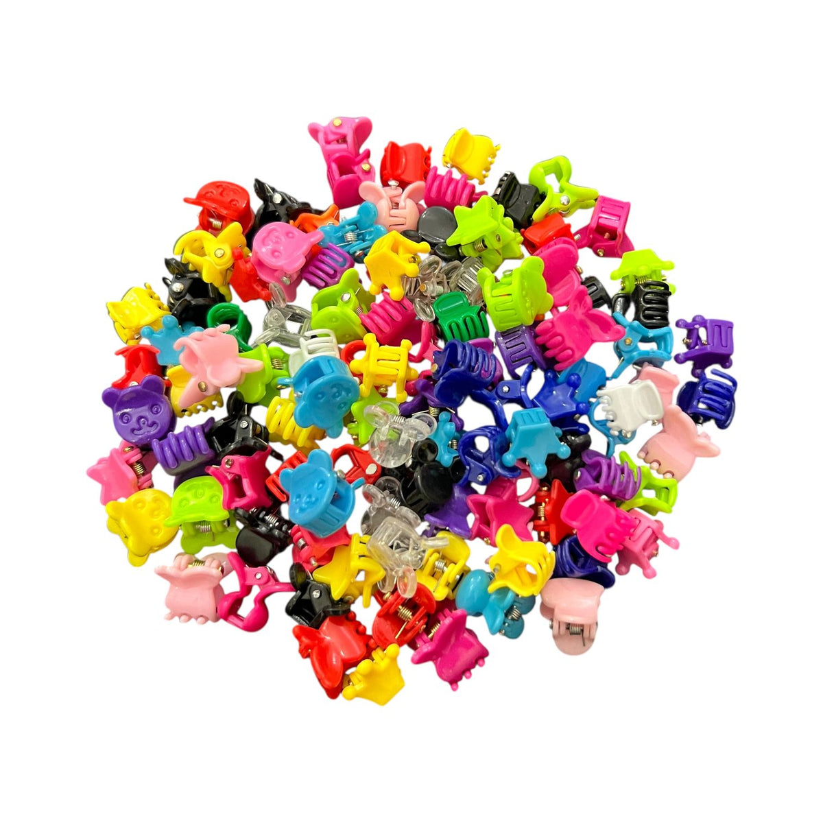 Mix Shape Kids Hair Clips - 50 Pcs Pack