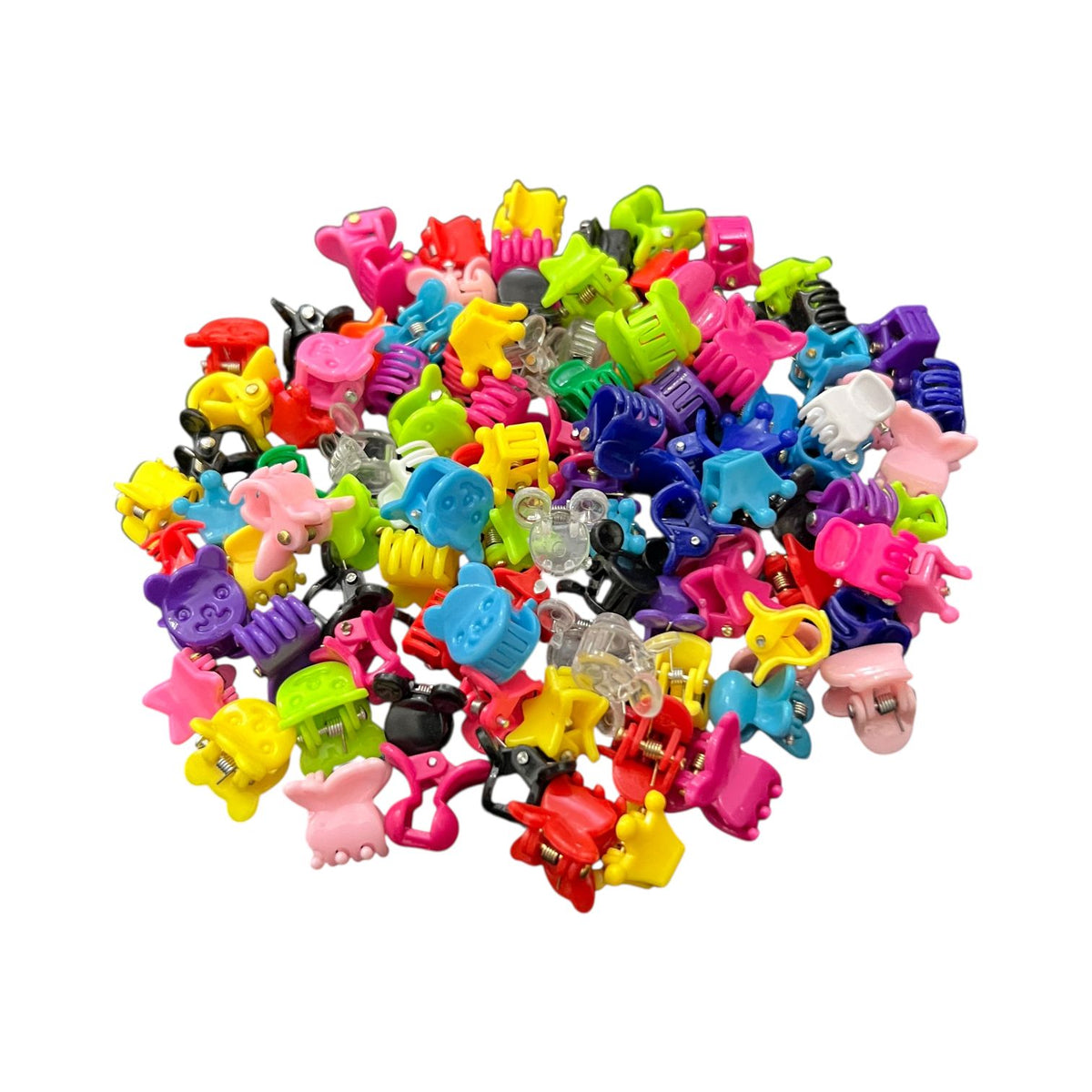 Mix Shape Kids Hair Clips - 50 Pcs Pack