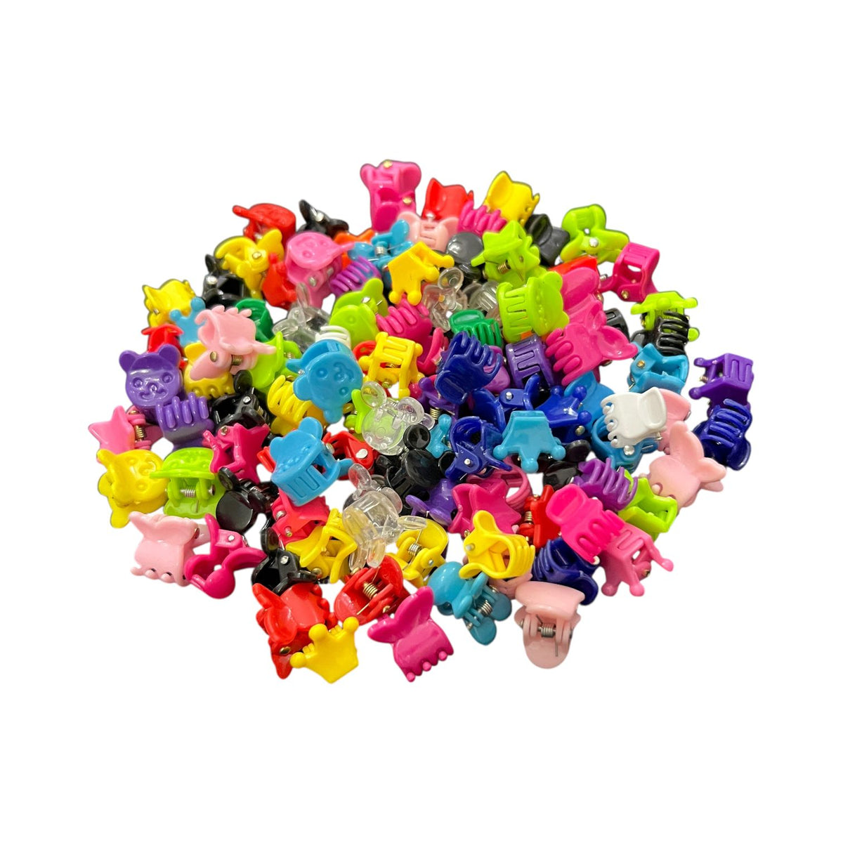 Mix Shape Kids Hair Clips - 50 Pcs Pack