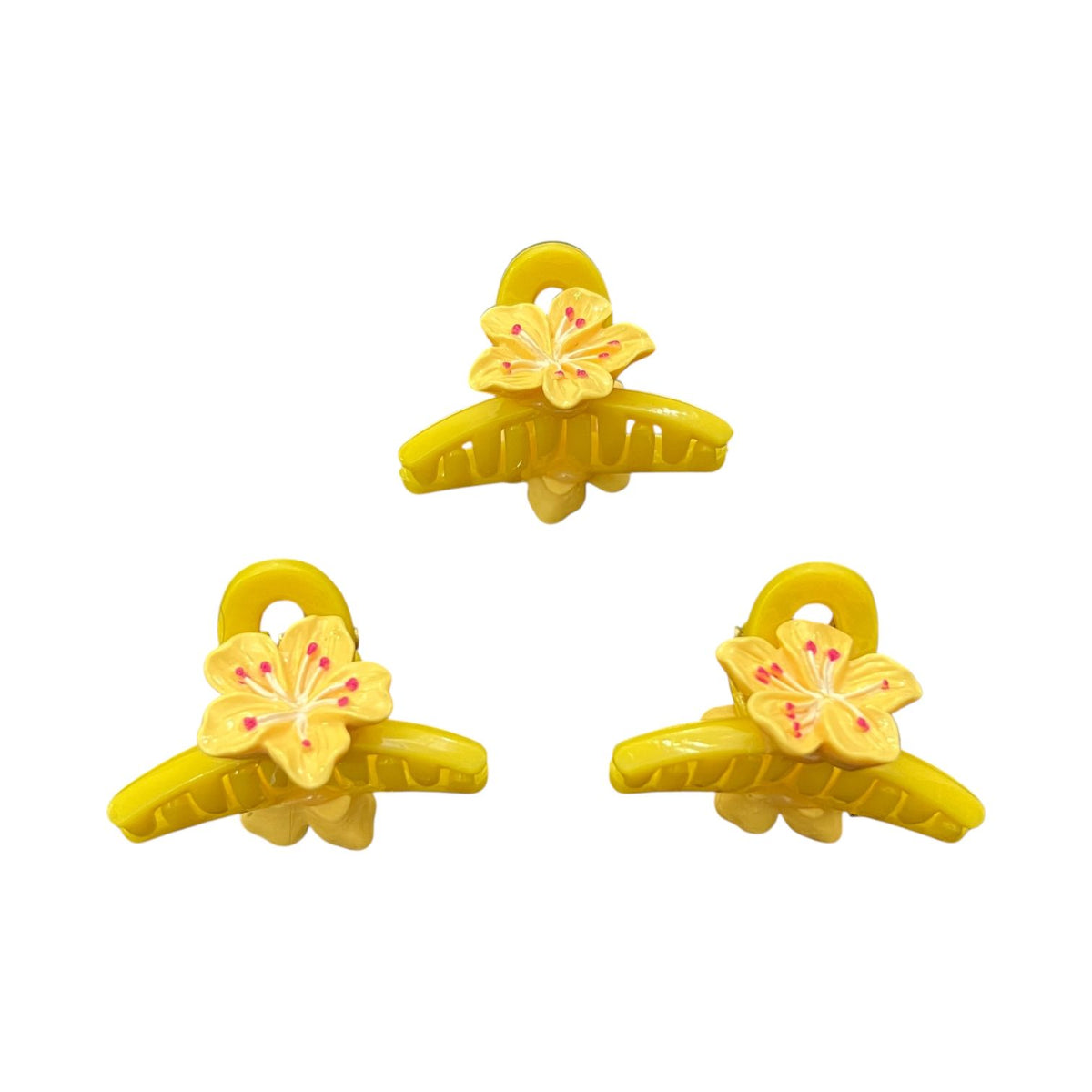 Floral Hair Clips – Pack of 3 Flower Claw Clips at Wholesale Prices