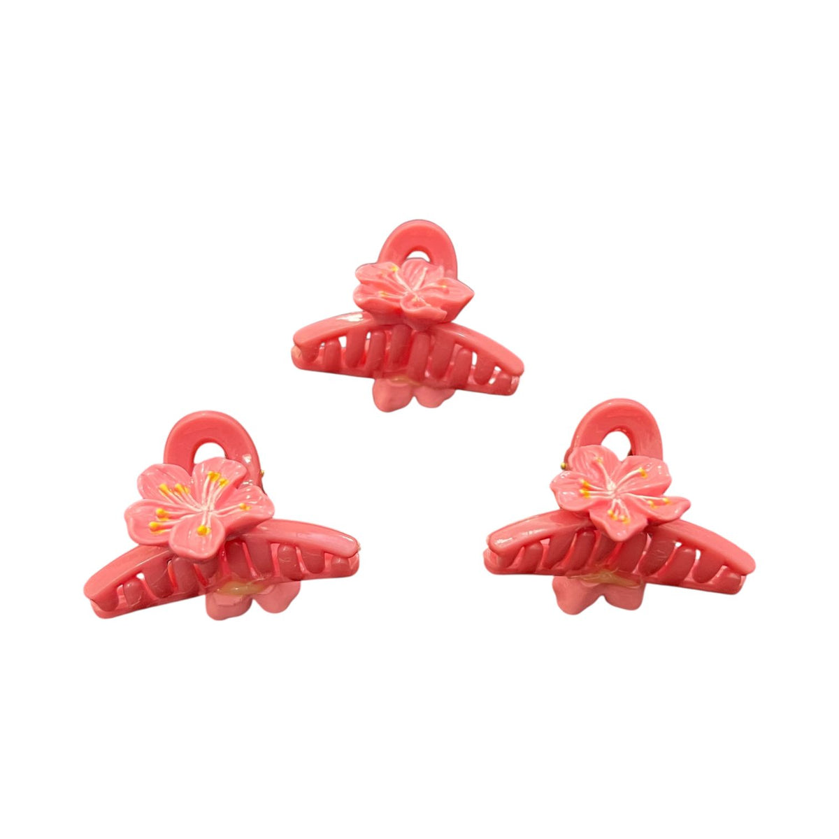 Floral Hair Clips – Pack of 3 Flower Claw Clips at Wholesale Prices