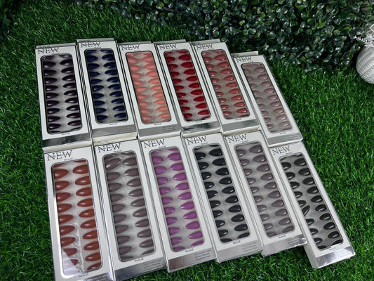 Box of 24 Talklee False Nails with Glue Stickers