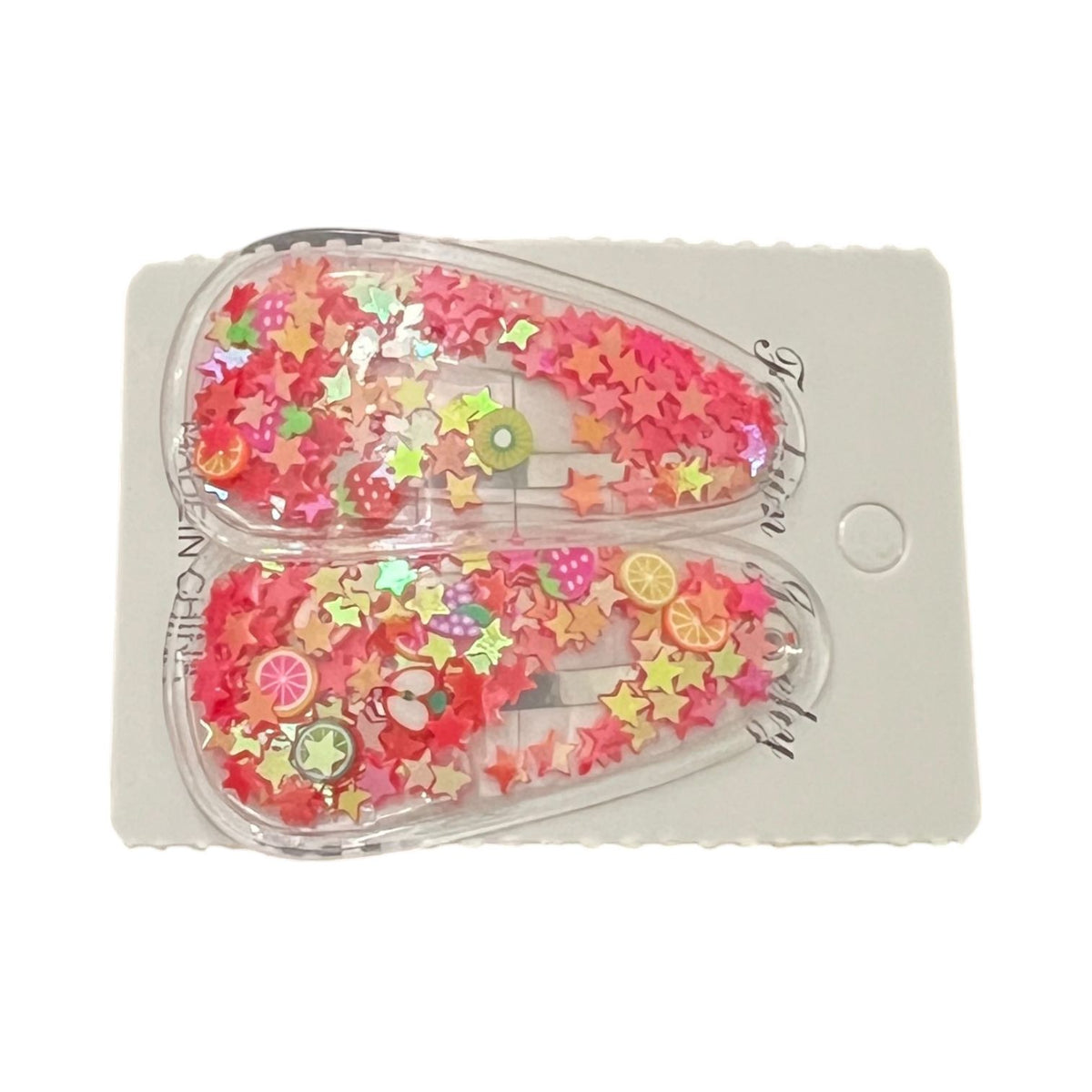 Colorful Glitter Star Hair Clips for Kids