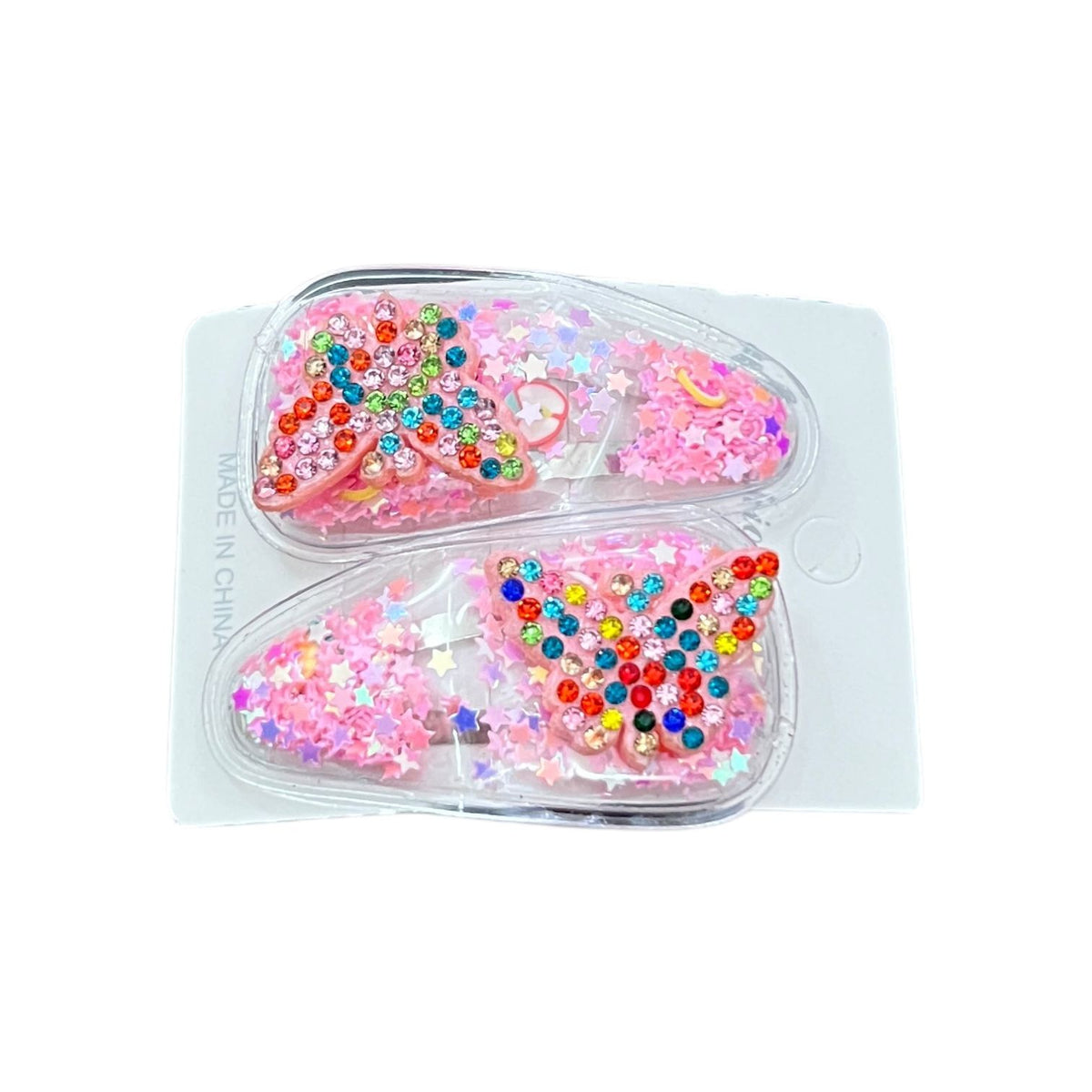 Glitter Butterfly Hair Clips for Girls – Pack of 2 | Kids Hair Accessories at Wholesale Prices