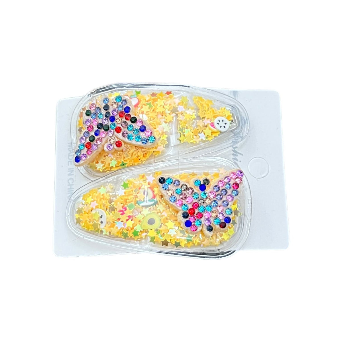 Glitter Butterfly Hair Clips for Girls – Pack of 2 | Kids Hair Accessories at Wholesale Prices