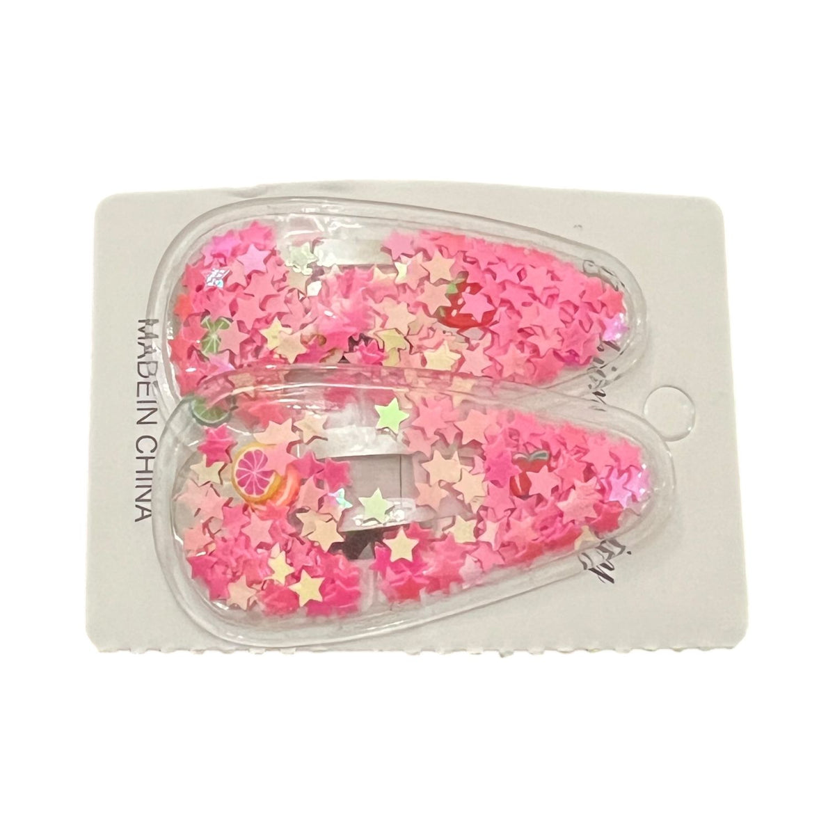 Colorful Glitter Star Hair Clips for Kids