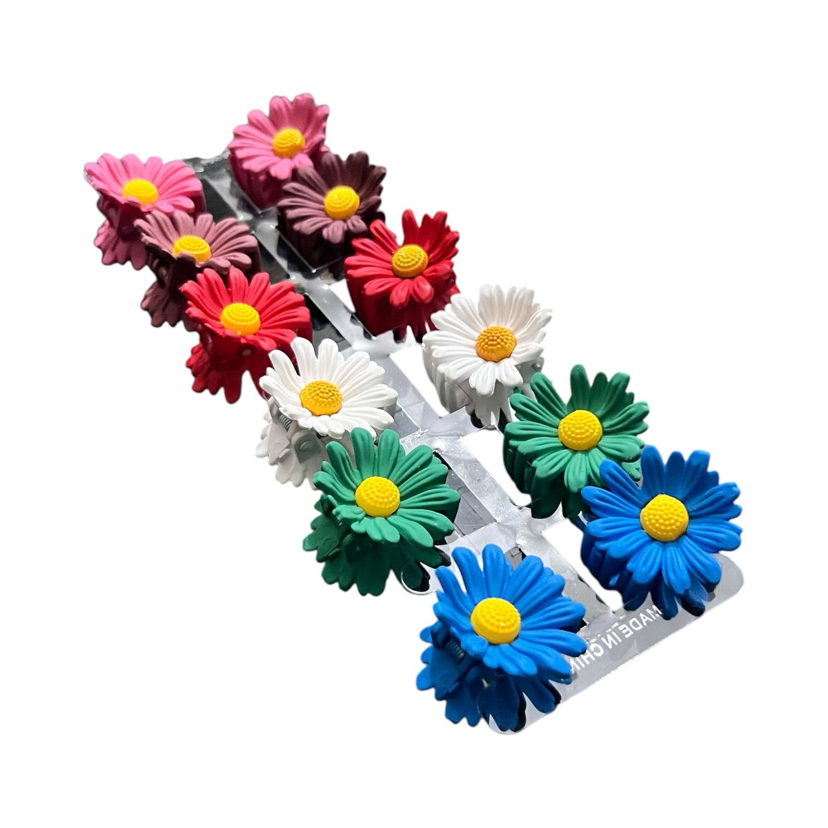 Premium Colorful Daisy Claw Clips – Pack of 6