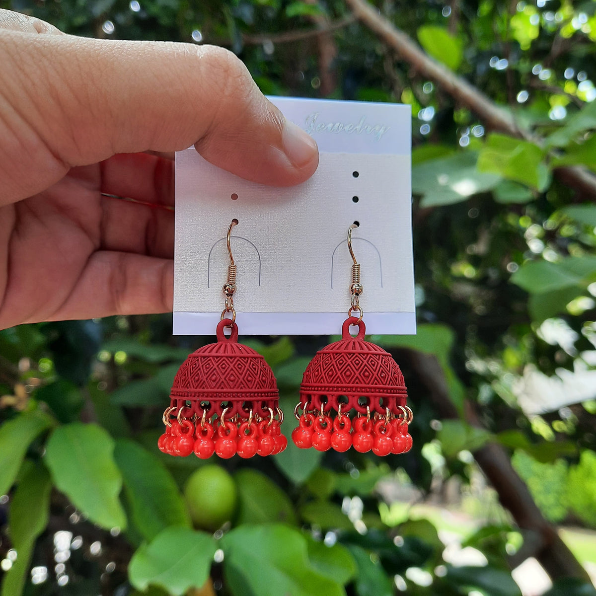 Colorful Traditional Jhumka Earrings