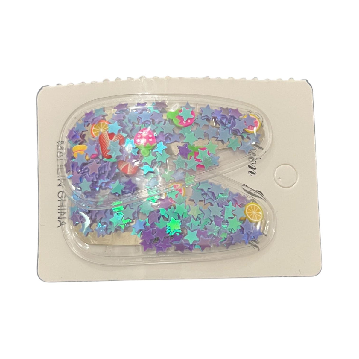 Colorful Glitter Star Hair Clips for Kids