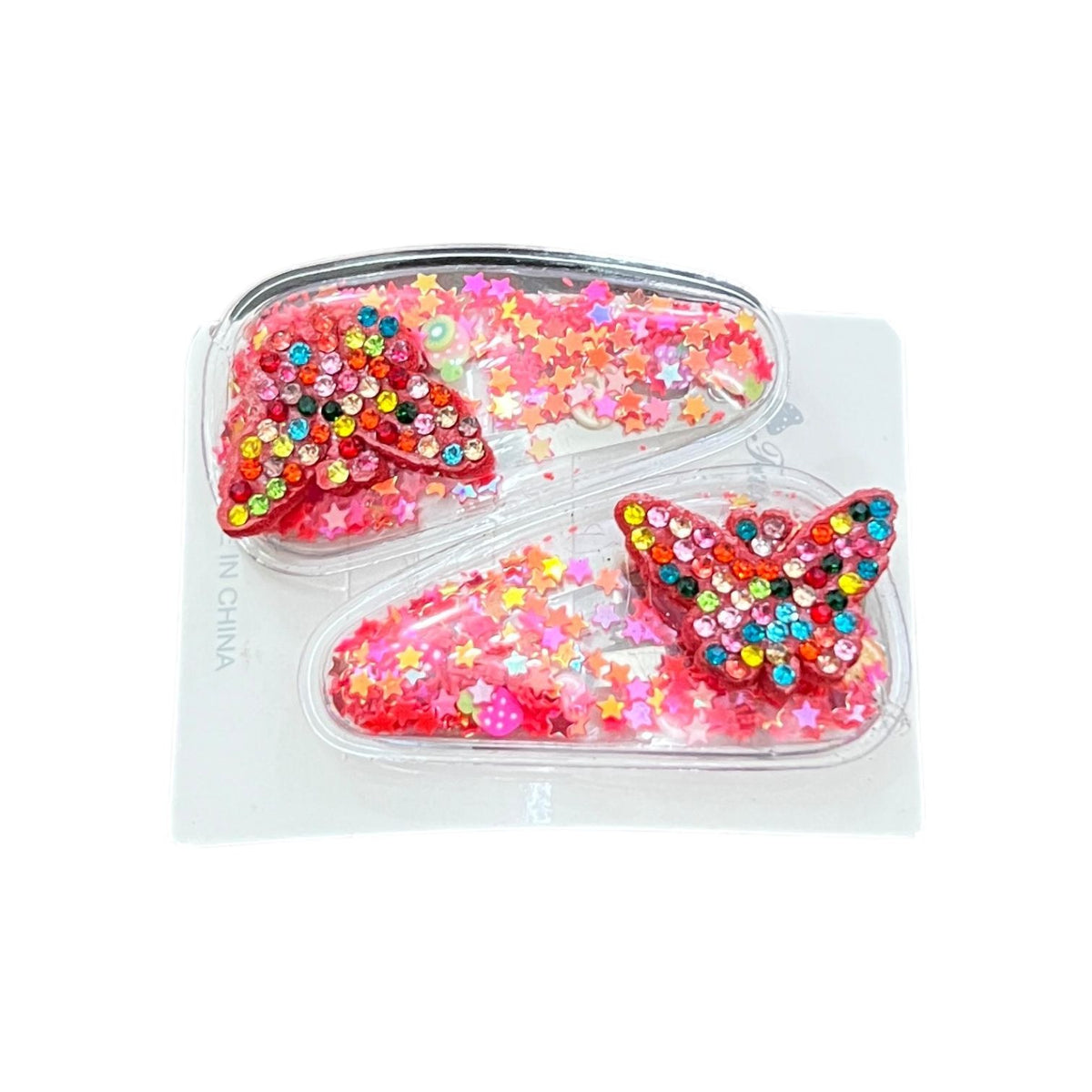 Glitter Butterfly Hair Clips for Girls – Pack of 2 | Kids Hair Accessories at Wholesale Prices